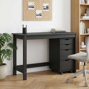 Íróasztal és gurulós szekrény szett MOSS 2 pcs Fekete