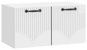 Fali TV szekrény Magasfényű Fehér 59,5 x 31 x 30 cm Szerelt Fa