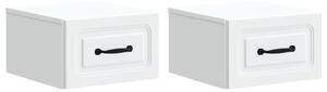 Fali éjjeli szekrény 2 pcs Fehér 34,5 x 33 x 20 cm Szerelt Fa