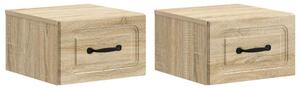 Fali éjjeli szekrény 2 pcs Sonoma Tölgy 34,5 x 33 x 20 cm