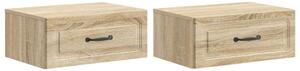 Fali éjjeli szekrény 2 pcs Sonoma Tölgy 49 x 34,5 x 20 cm