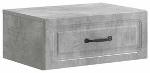 Fali éjjeli szekrény Betonszürke 49 x 34,5 x 20 cm Szerelt Fa