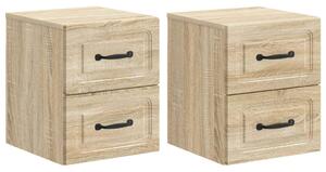 Fali éjjeli szekrény 2 pcs Sonoma Tölgy 34,5 x 33 x 40 cm