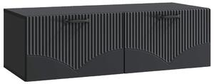 Fali TV szekrény Fekete 98 x 41 x 30 cm Szerelt Fa