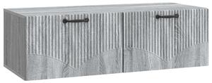 Fali TV szekrény Szürke Sonoma 98 x 41 x 30 cm Szerelt Fa