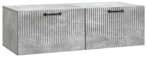 Fali TV szekrény Betonszürke 98 x 41 x 30 cm Szerelt Fa