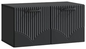 Fali TV szekrény Fekete 59,5 x 31 x 30 cm Szerelt Fa