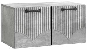Fali TV szekrény Betonszürke 59,5 x 31 x 30 cm Szerelt Fa