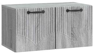 Fali TV szekrény Szürke Sonoma 59,5 x 31 x 30 cm Szerelt Fa