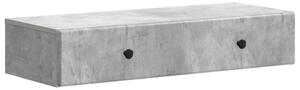 Fali oldaltábla Betonszürke 87,5 x 34,5 x 17 cm Szerelt Fa