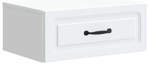 Fali éjjeli szekrény fiókkal Fehér 49 x 34,5 x 20 cm Szerelt Fa