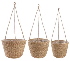 Tengeri fű növénytartók 3 pcs Természetes Ø26 x 19 cm