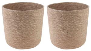 Növényi Cserép Készlet 2 pcs Természetes Ø 28 x 28 cm
