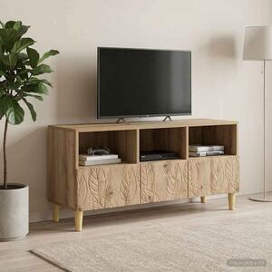 TV szekrény 102 x 34,5 x 50 cm Kézműves Tölgy Szerelt Fa