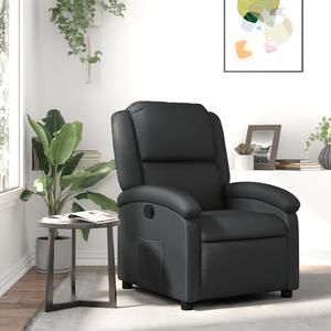Fekete valódi bőr relaxfotel