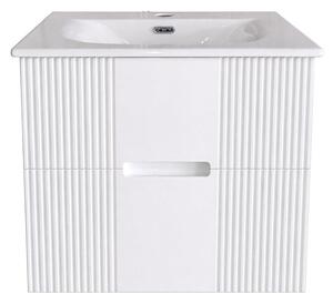 TMP MODENA 60 fali függesztett fürdőszobabútor - SKY E-8099-60 porcelán mosdóval - 61 x 46 x 52 cm