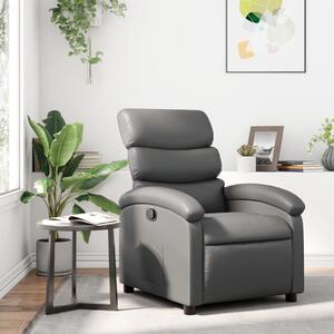 Szürke műbőr relaxfotel