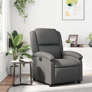 Szürke műbőr relaxfotel