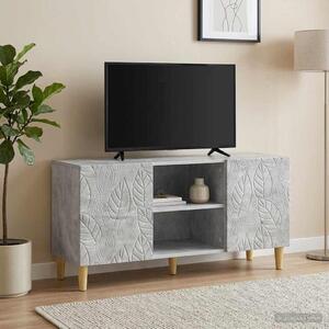 TV szekrény 102 x 34,5 x 50 cm Betonszürke Szerelt Fa