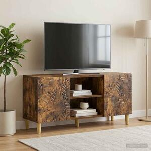 TV szekrény 102 x 34,5 x 50 cm Füstös Tölgy Szerelt Fa