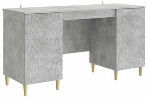 Asztal Betonszürke Szerelt Fa 142,5 x 50 x 75 cm
