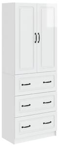 Szekrény szett 2 pcs Magasfényű Fehér 66 x 34,5 x 87 cm