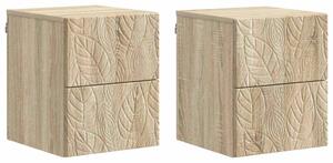 Fali éjjeli szekrény 2 pcs Sonoma Tölgy 34,5 x 33 x 40 cm
