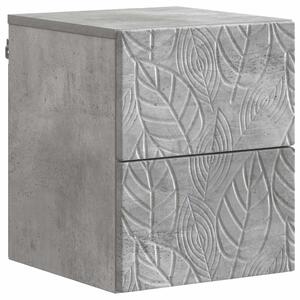 Fali éjjeli szekrény Betonszürke 34,5 x 33 x 40 cm Szerelt Fa