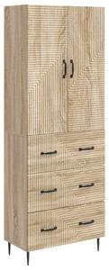 Szekrény szett 2 pcs Sonoma Tölgy 66 x 34,5 x 90 cm Szerelt Fa