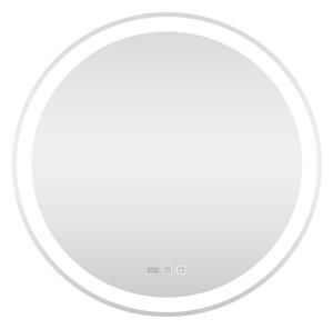 Viva AURA fürdőszoba tükör - érintőkapcsolós - páramenetesítős - órával - LED - KEREK - átmérő 60cm