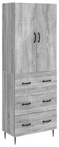 Szekrény szett 2 pcs Szürke Sonoma 66 x 34,5 x 90 cm Szerelt Fa