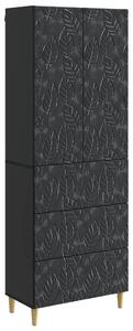 Szekrény szett 2 pcs Fekete 66 x 34,5 x 90 cm Szerelt Fa