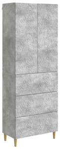 Szekrény szett 2 pcs Betonszürke 66 x 34,5 x 90 cm Szerelt Fa