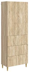 Szekrény szett 2 pcs Sonoma Tölgy 66 x 34,5 x 90 cm Szerelt Fa