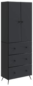 Szekrény szett 2 pcs Fekete 66 x 34,5 x 90 cm Szerelt Fa