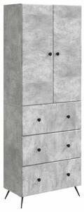 Szekrény szett 2 pcs Betonszürke 66 x 34,5 x 90 cm Szerelt Fa