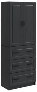 Szekrény szett 2 pcs Fekete 66 x 34,5 x 87 cm Szerelt Fa
