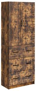 Szekrény szett 2 pcs Füstös Tölgy 66 x 34,5 x 87 cm Szerelt Fa