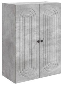 Fali szekrény Betonszürke 66 x 34,5 x 90 cm Szerelt Fa
