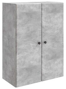 Fali szekrény Betonszürke 66 x 34,5 x 90 cm Szerelt Fa