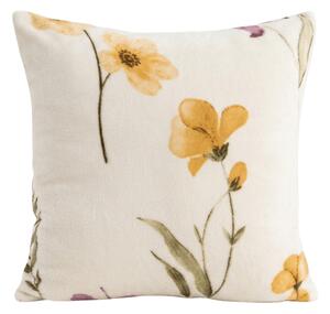 Kétoldalas párnahuzat DUO SENSE WILDELLA 45x45 cm mikroplüss/flanel, krém színű