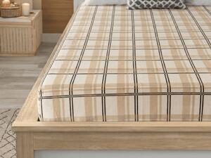 Mikroplüss lepedő PLAID 200x200 cm krémszínű