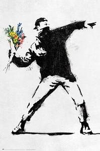 Plakát Banksy - The Flower Thrower, (61 x 91.5 cm)