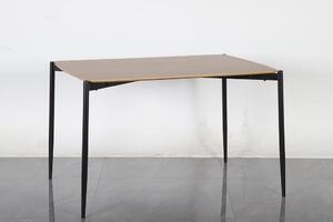 Étkezőasztal, tölgy színű, fém lábakkal, 120x80 cm - SATI