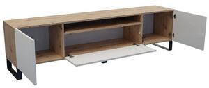 TV asztal RTV Remo 200 cm Fehér / Kézműves tölgy