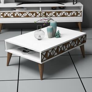 Dohányzóasztal, fehér, 90 cm – TR845HCT2868