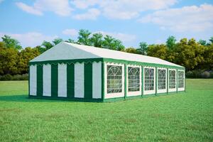 Party sátor 5x12 m STANDARD - tűzálló szín zöld-fehér