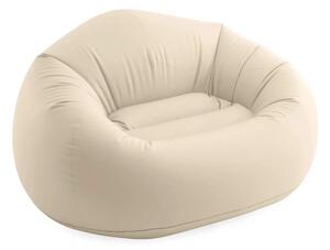 Felfújható fotel, Intex Beanless Bag, 137 x 127 x 74 cm, bézs, puha matt felületű kialakítás (66505NP)