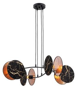 Emibig modern függeszték motif fekete arany emi1327/4