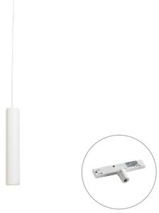 Design függőlámpa fehér, sínadapterrel, 1 fázisú - Slimline Tuba Small